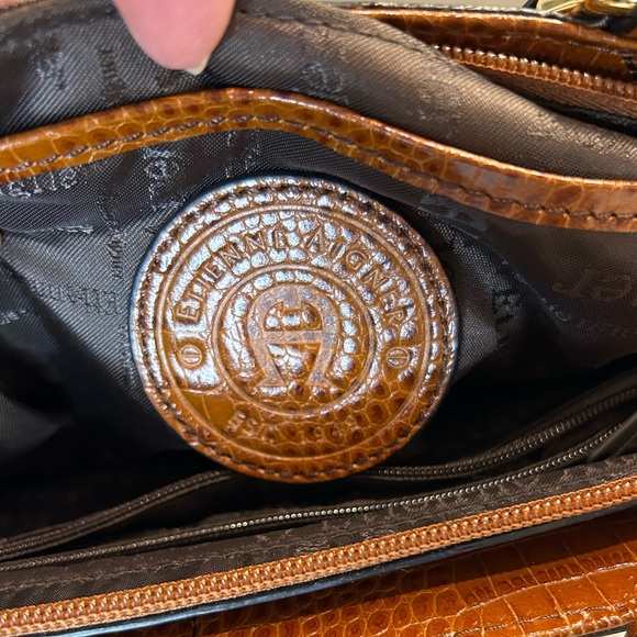 Etienne Aigner Embossed Leather Handbag - Picture 6 of 11